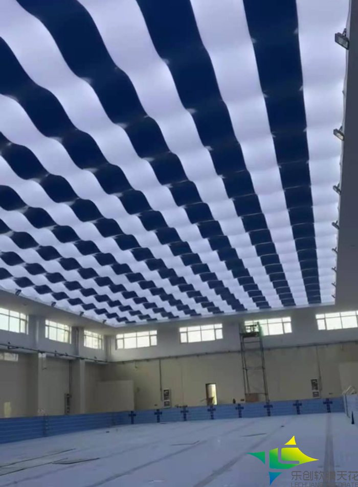 游泳馆泳池波浪软膜天花造型 游泳馆泳池波浪软膜天花造型